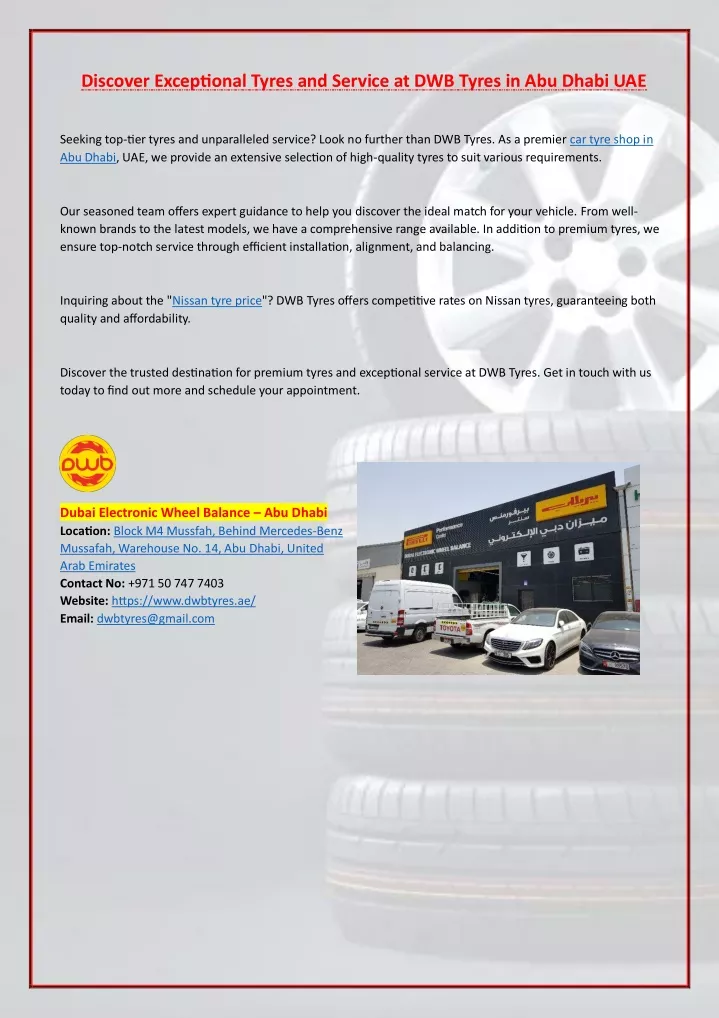 discover exceptional tyres and service