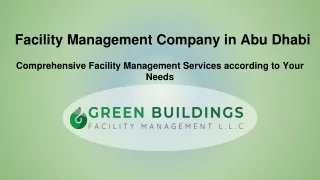Facility Management Company in Abu Dhabi