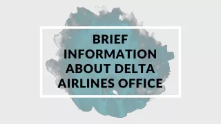 Brief introduction about Delta Airlines Offices
