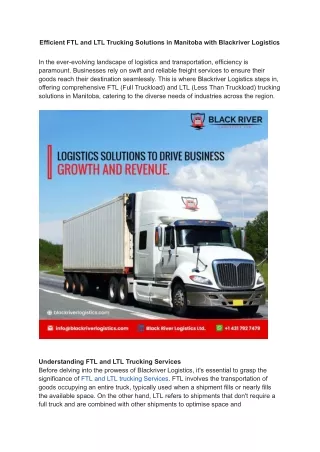 Pdf Submission of Black River Logistics