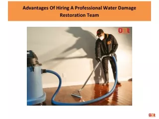 Advantages Of Hiring A Professional Water Damage Restoration Team