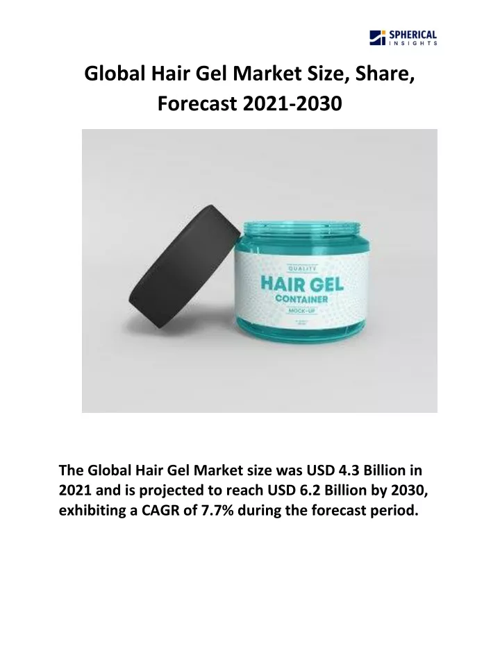global hair gel market size share forecast 2021