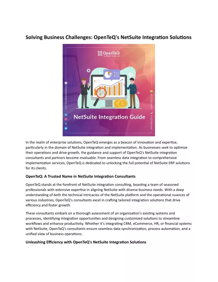 solving business challenges openteq s netsuite