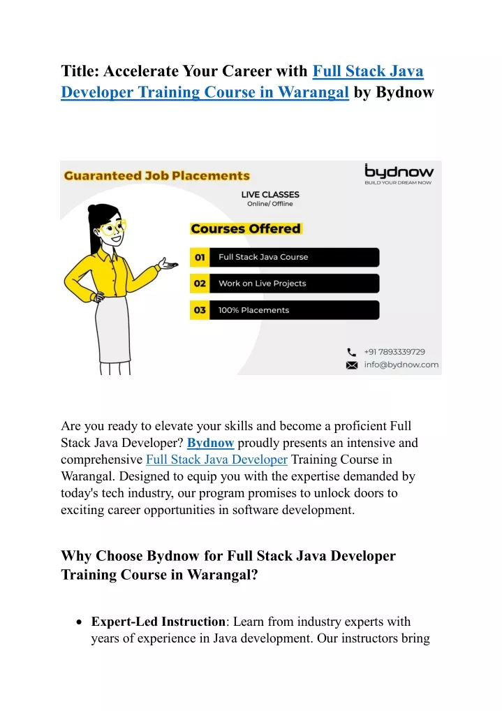 title accelerate your career with full stack java