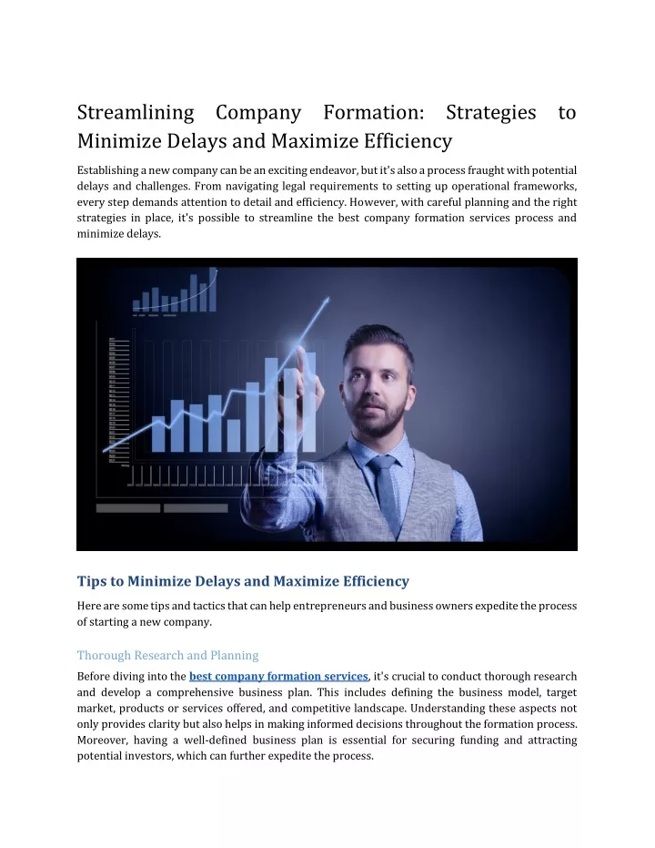 streamlining company formation strategies