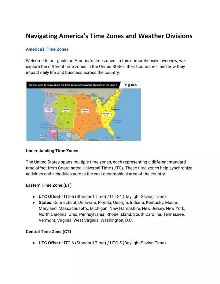 navigating america s time zones and weather
