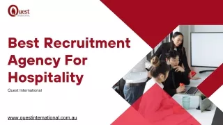 Best Recruitment Agency For Hospitality