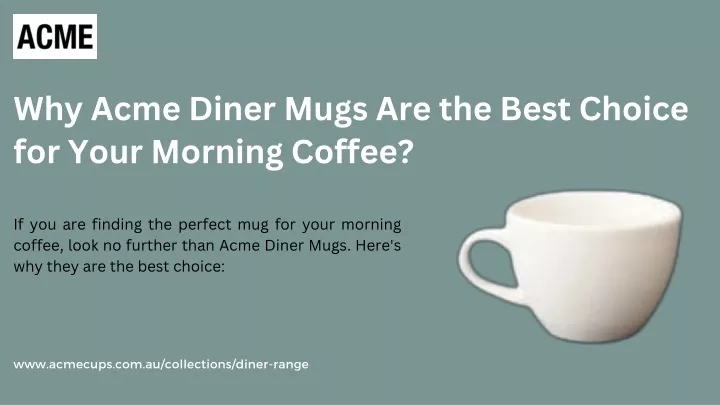 why acme diner mugs are the best choice for your