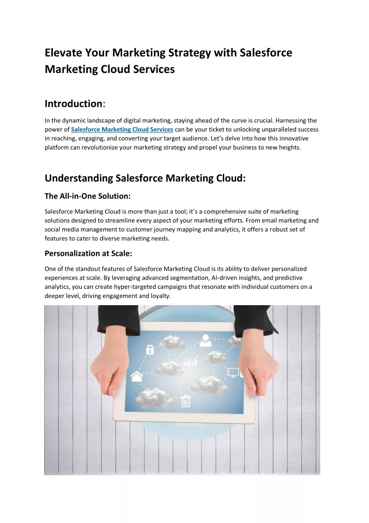 elevate your marketing strategy with salesforce