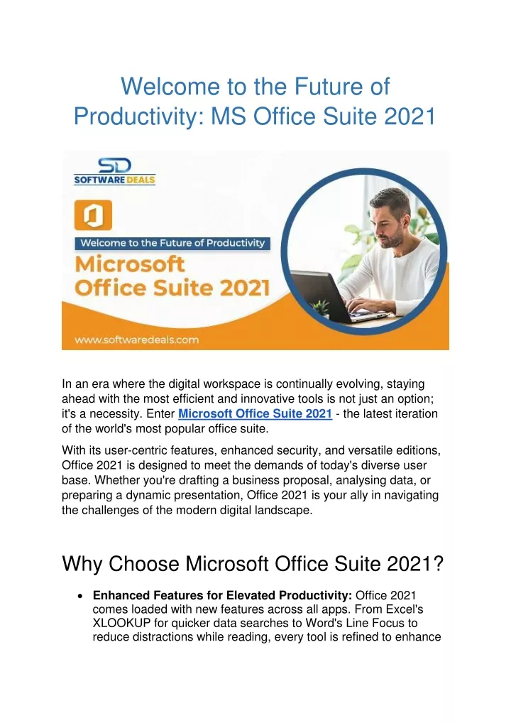 welcome to the future of productivity ms office