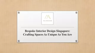 Bespoke Interior Design Singapore Crafting Spaces As Unique As You Are