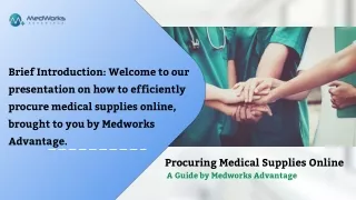 Procuring Medical Supplies Online