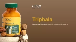Triphala Tablets - Polyherbal popular Ayurvedic preparation