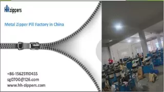 Metal Zipper Pill Factory in China