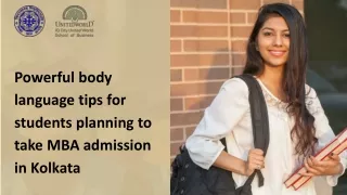 Powerful body language tips for students planning to take MBA admission in Kolkata