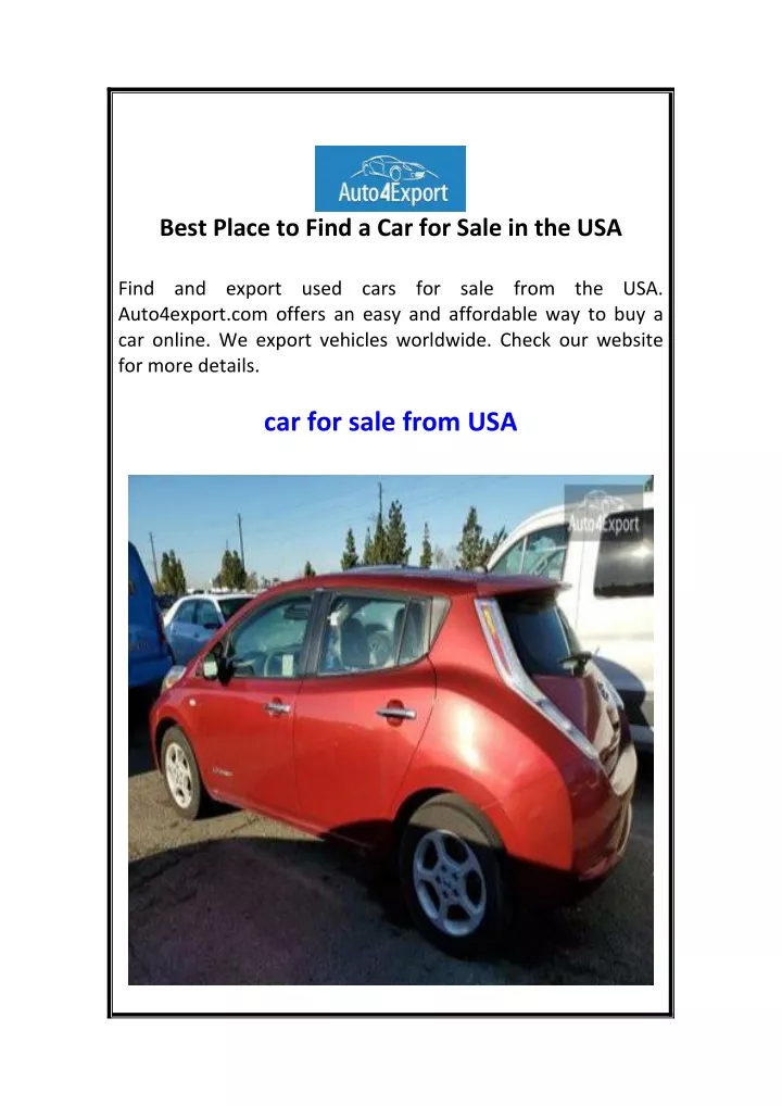 best place to find a car for sale in the usa