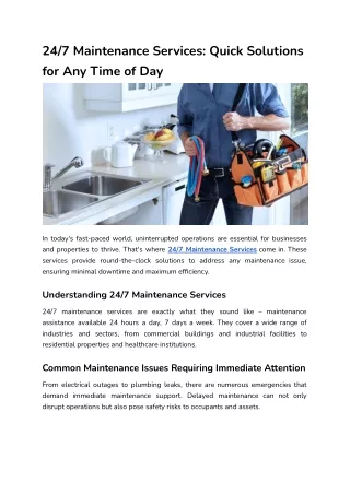 24_7 Maintenance Services_ Quick Solutions for Any Time of Day