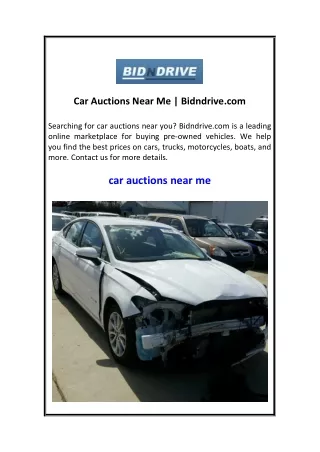 Car Auctions Near Me  Bidndrive.com