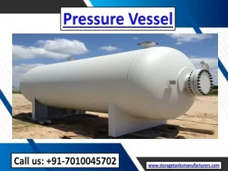 SS Pressure Vessel , Stainless Steel Pressure vessel , Chemical Pressure Tank Manufacturers Chennai