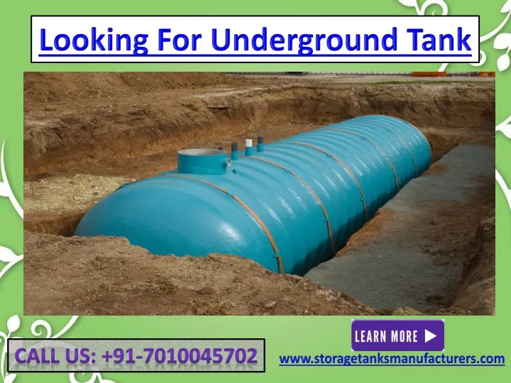 looking for underground tank