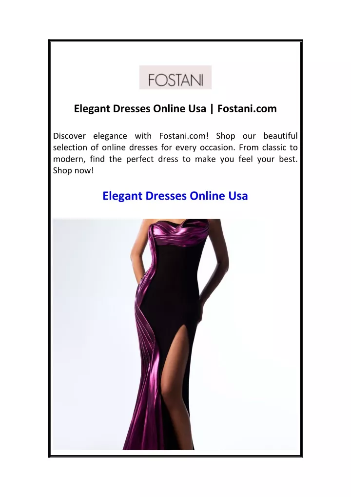 elegant dresses online usa fostani com