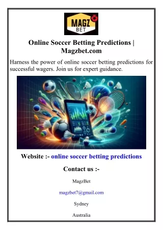 Online Soccer Betting Predictions  Magzbet.com