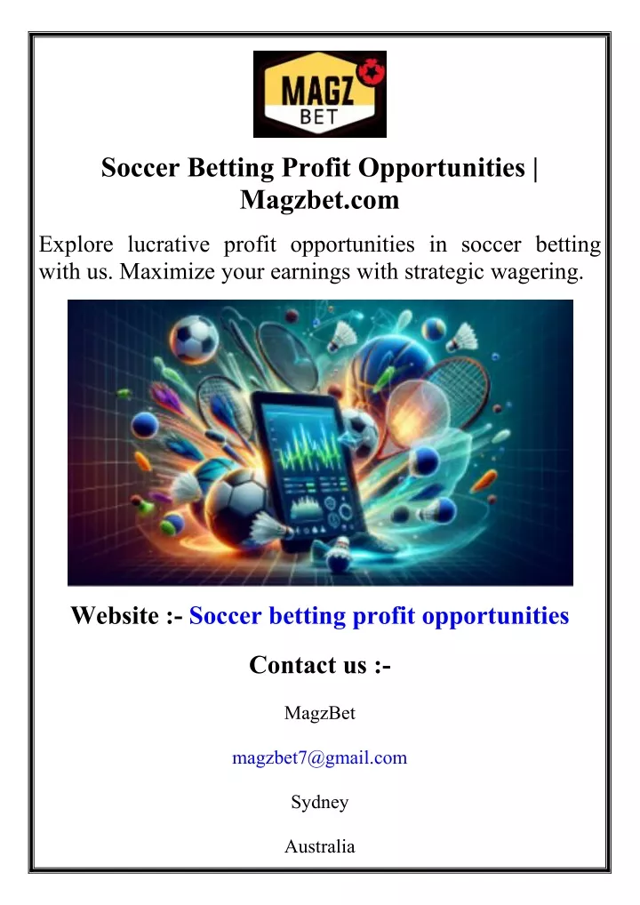 soccer betting profit opportunities magzbet com