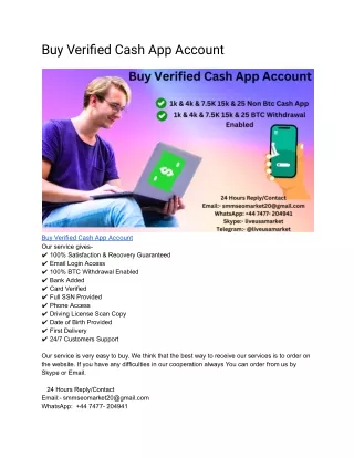 Top 5 Best  Verified Cash App Account