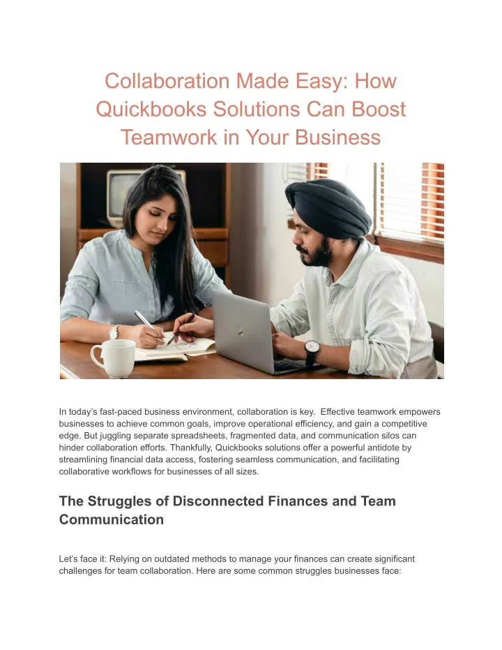collaboration made easy how quickbooks solutions