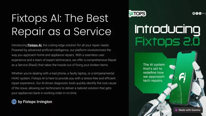 fixtops ai the best repair as a service