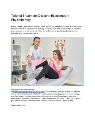 Tailored Treatment_ Discover Excellence in Physiotherapy