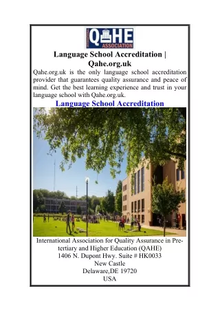 Language School Accreditation  Qahe.org.uk
