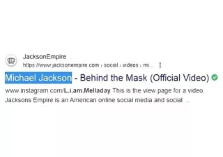 Michael Jackson - Behind the Mask