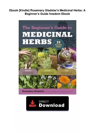 Ebook [Kindle]  Rosemary Gladstar's Medicinal Herbs: A Beginner's Guide