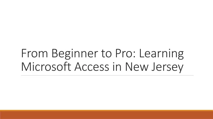 from beginner to pro learning microsoft access