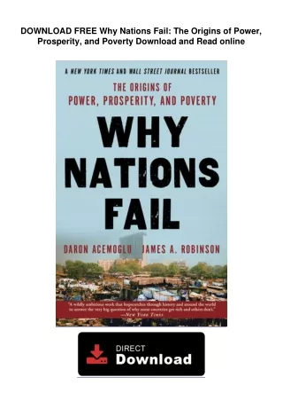 DOWNLOAD FREE  Why Nations Fail: The Origins of Power, Prosperity, and Poverty