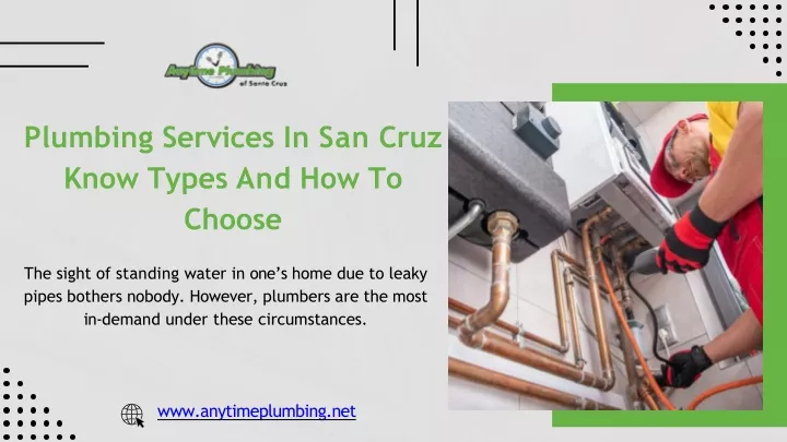 plumbing services in san cruz know types and how to choose