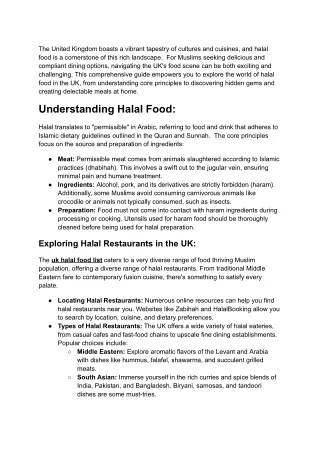 Unveiling Halal Flavors_ Your Essential UK Halal Food List Guide