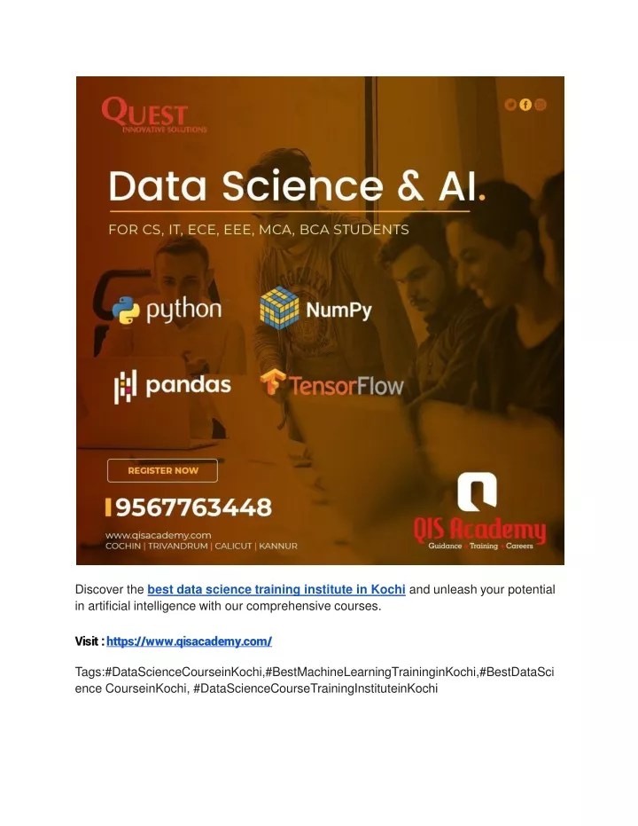 discover the best data science training institute