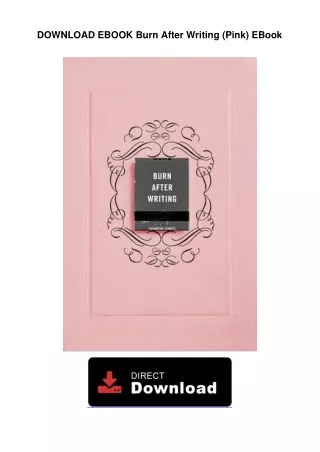 DOWNLOAD EBOOK  Burn After Writing (Pink) EBook