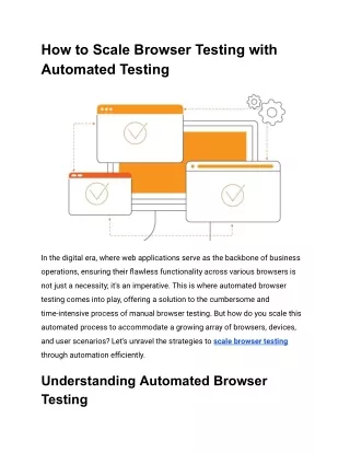 How to Scale Browser Testing with Automated Testing