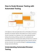 How to Scale Browser Testing with Automated Testing - slide 1