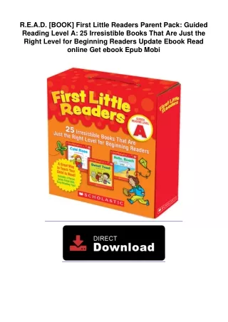 R.E.A.D. [BOOK] First Little Readers Parent Pack: Guided Reading Level A: 25