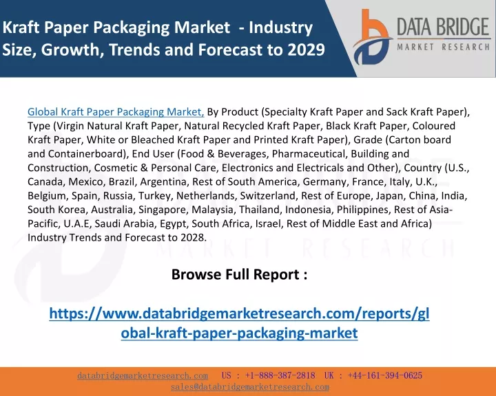 kraft paper packaging market industry size growth