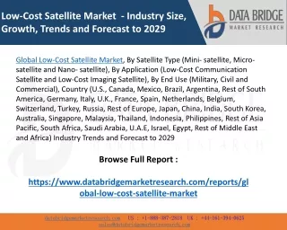 low cost satellite market industry size growth