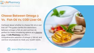 Choose Between Omega 3 Vs. Fish Oil Vs. COD Liver Oil