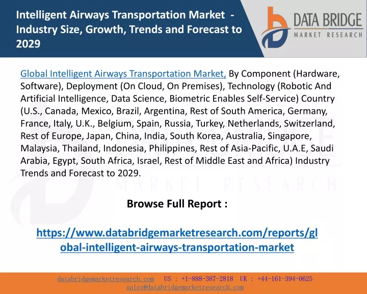 intelligent airways transportation market