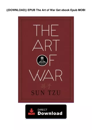 ((DOWNLOAD)) EPUB  The Art of War Get ebook Epub MOBI