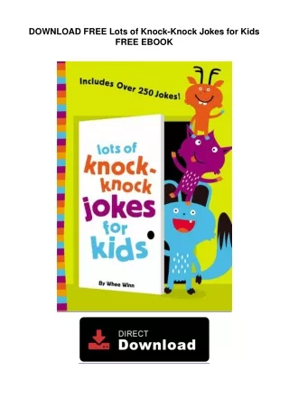 DOWNLOAD FREE  Lots of Knock-Knock Jokes for Kids FREE EBOOK