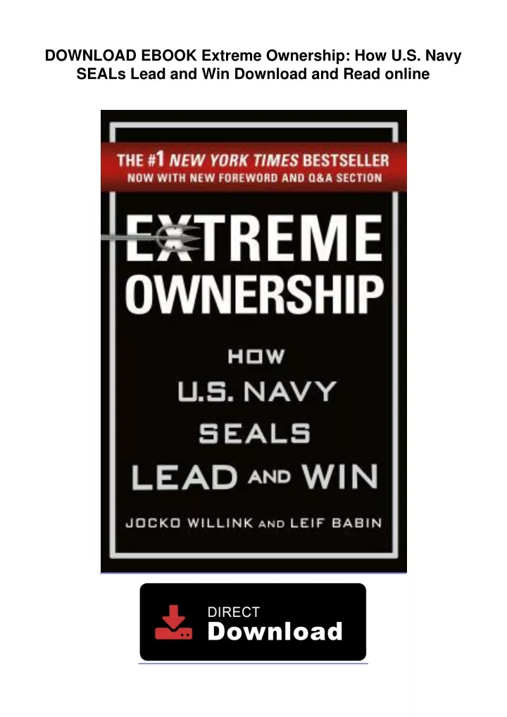 PPT - DOWNLOAD EBOOK Extreme Ownership: How U.S. Navy SEALs Lead and ...